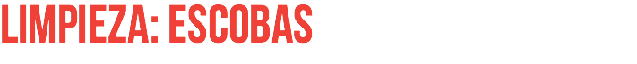 LIMPIEZA: ESCOBAS 